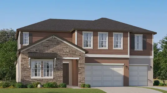 New construction Single-Family house 9546 Cairn Ct, Land O' Lakes, FL 34637 plan Whitney - image
