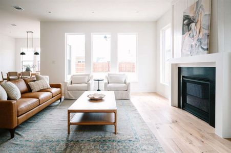 Living room featuring light hardwood / wood-style floors