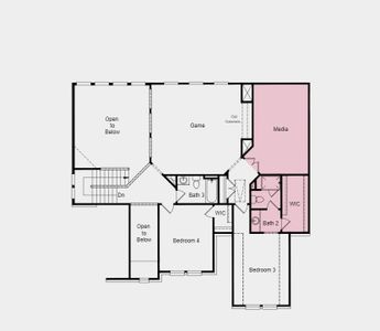 Structural options include: extended primary bedroom, bed 5 and bath 4 in lieu of study/powder, drop-in tub at primary bathroom, study in lieu of dining, media room.