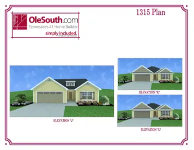 New construction Single-Family house 402 Interstate Dr, Manchester, TN 37355 plan 1315 Elevation JKL - image