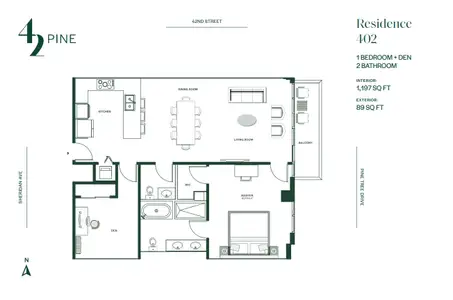 New construction Condo house 340 W 42 St, Miami Beach, FL 33140 plan 402 - image