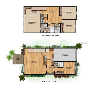 Estero Sample Floor Plan with Room Dimensions