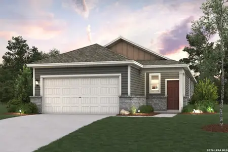 New construction Single-Family house 4302 Hobbiton Wy, New Braunfels, TX 78130 plan Easton - 1388 - image