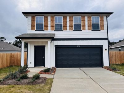 New construction Single-Family house 25310 Stoneham Creek Dr, Magnolia, TX 77355 plan Voyager - image