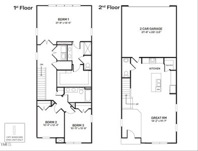 New construction Townhouse house 859 Old Tarboro Rd, Wendell, NC 27591 Blake- photo 3 3