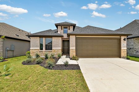 New construction Single-Family house 113 Malibu Bnd, Hutto, TX 78634 plan Quartz | Prairie Winds - image