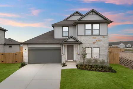 New construction Single-Family house 239 Red Tail Hawk Ln, Cedar Creek, TX 78612 plan Martin - image