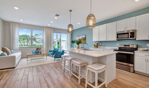 Large island in kitchen