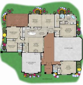 New construction Single-Family house 15 New Water Oak Dr, Palm Coast, FL 32137 plan The Courtyard Model Home - image