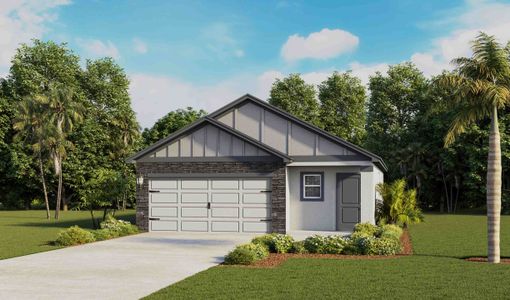New construction Single-Family house 2274 Stratten Dr, Zephyrhills, FL 33541 plan Allex II Modern - image