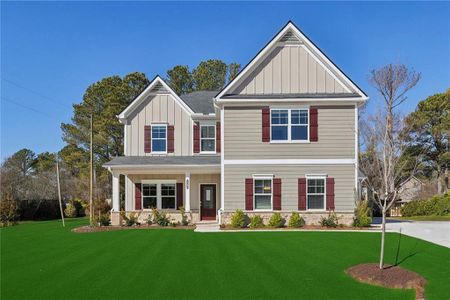 New construction Single-Family house 3603 Squires Park Ln, Loganville, GA 30052 The Denmark- photo 0