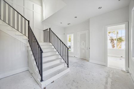 Entry/Foyer with private study entrance to the right. Estimated completion date of construction - January 15, 2025.