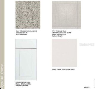 Design selection ~ Home is under construction, selections are subject to change Design selection ~ Home is under construction, selections are subject to change