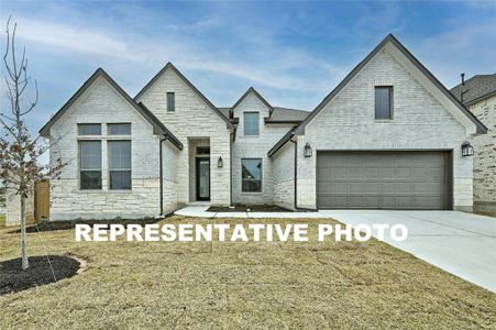 New construction Single-Family house 515 Coralbean Ct, Georgetown, TX 78633 Lindy- photo 0