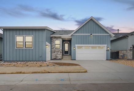 New construction Single-Family house 11462 Autumn Moon St, Littleton, CO 80125 5083 Brookside Elevation A - Modern Farmhouse- photo 0