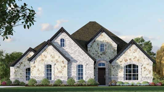 Elevation C with Stone | Concept 2796 at Massey Meadows in Midlothian, TX by Landsea Homes