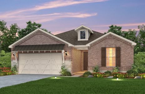 Exterior E, the Summerwood with 2-car garage with