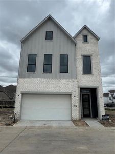 Located in Spring Valley Creek, Houston, Texas. development area outlined in red, featuring plots of land ready for construction. It includes a central pond and surrounding neighborhoods with established homes, offering a mix of privacy and community access.