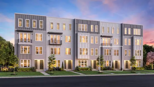New construction Condo house 126 Zola Aly, Nashville, TN 37209 plan Cline Brandywine - image