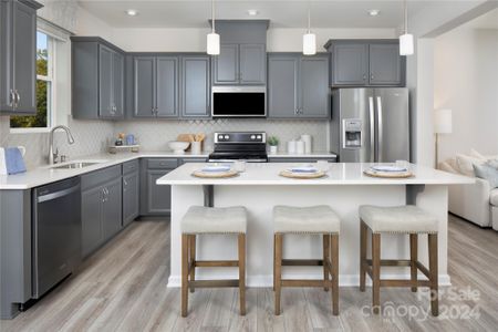 Representative Photo Large Island in Kitchen that features great counter and cabinet space