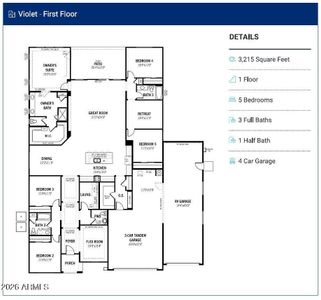 New construction Single-Family house 18434 W Papago St, Goodyear, AZ 85338 plan Violet - image