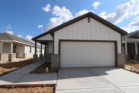 New construction Single-Family house 18022 Blue Prairie Trail, Hockley, TX 77447 Sonata II- photo 0