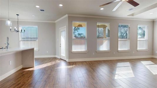 Lots of windows flood the main living area with natural light.