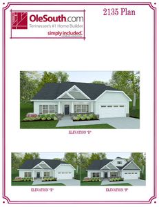 New construction Single-Family house Shelbyville, TN 37160 plan 2135 ELEVATION DEF - image