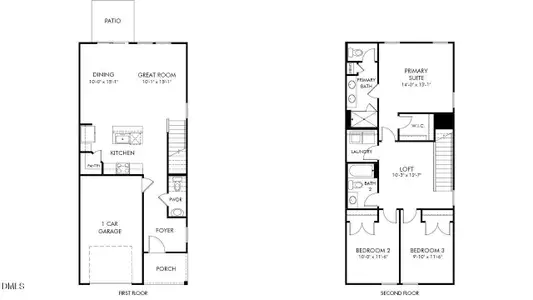 New construction Townhouse house 926 Broadleaf Trce, Mebane, NC 27302 plan Amber - image 2