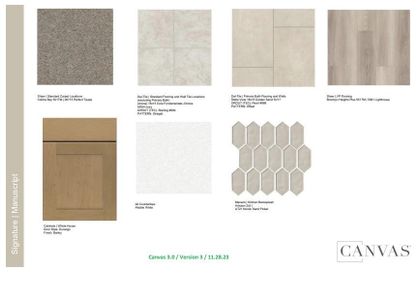 Design Selections. Home is under construction, design selections are subject to change.