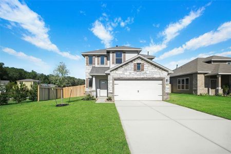 New construction Single-Family house 16842 Needlepoint Drive, Conroe, TX 77302 Rockport- photo 0