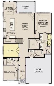 The cypress Floor plan, 1st floor.