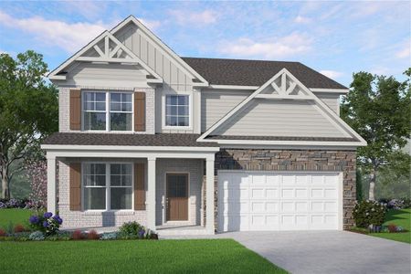 New construction Single-Family house 8131 Pine Ridge Rd, South Fulton, GA 30213 plan Inwood - image