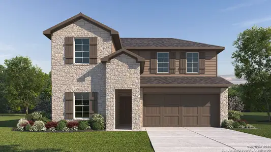 New construction Single-Family house 21165 Boulder Flts, San Antonio, TX 78266 plan The Mitchell - image