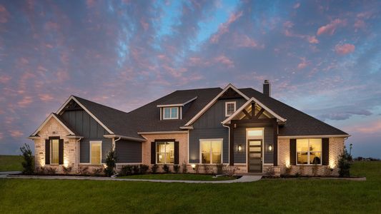 Elevation C With Stone | Concept 3141 at Mockingbird Hills – Premier Series in Joshua, TX by Landsea Homes