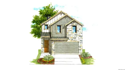 New construction Single-Family house 109 Tribus, San Antonio, TX 78238 plan 1592 - image