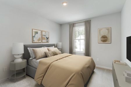 Spacious and bright secondary bedrooms with room for your guests to relax.