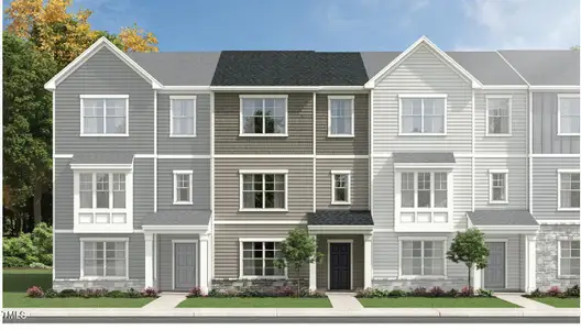 New construction Townhouse house 472 Carolina Springs Blvd, Apex, NC 27539 Bradley- photo 0
