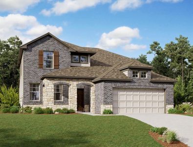 New construction Single-Family house 32015 Meadowlake Mews Lane, Hockley, TX 77447 Hyde Homeplan- photo 0