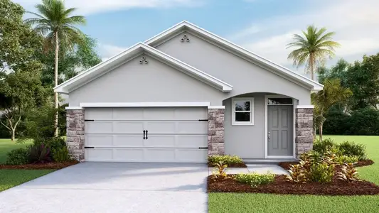 New construction Single-Family house 9854 Brave Buck Ave, Land O' Lakes, FL 34638 plan Allex II - image