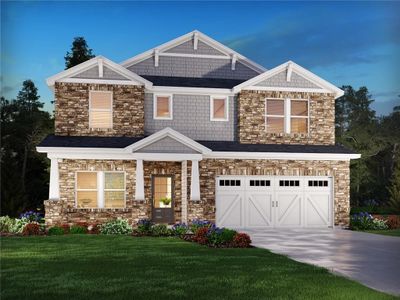 New construction Single-Family house 411 Valley Oak Dr, Dawsonville, GA 30534 Johnson- photo 0