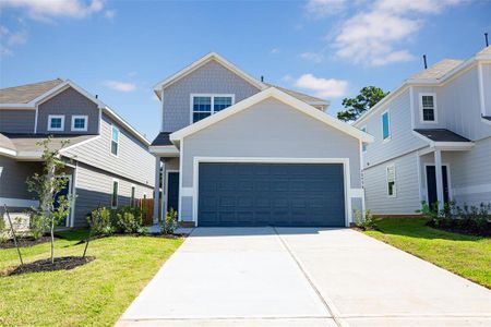 New construction Single-Family house 13774 Sunshine Peak Drive, Willis, TX 77318 The Queensland- photo 0