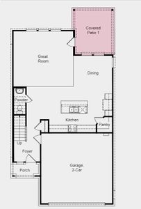 Structural options added include; Covered patio, front gutters, pre-plumb for future water softener, and metal railing on staircase.