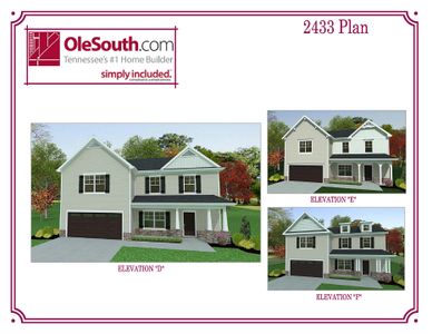 New construction Single-Family house 7424 Cumberland Dr, Fairview, TN 37062 plan 2433 Elevation DEF - image