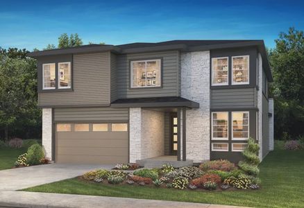 New construction Single-Family house 6623 Bridlespur St, Castle Pines, CO 80108 4075 Zolla Elevation C - Modern Prairie- photo 0