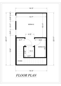 Second level floor plan.