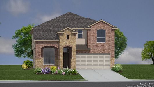 New construction Single-Family house 551 Town Creek Way, Cibolo, TX 78108 The Salerno- photo 0