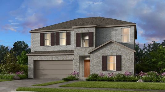 New construction Single-Family house 413 Doodle Lane, Hutto, TX 78634 Lavaca- photo 0