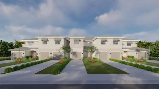 New construction Townhouse house 106 Lakeside Landing Dr, Royal Palm Beach, FL 33411 plan Waverly - image