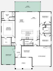 New construction Single-Family house 902 N Sonia Ave, Inverness, FL 34453 plan The 1443 - image